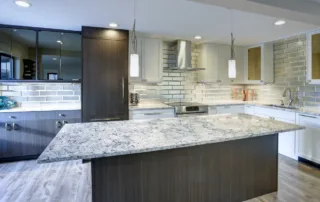 Luxurious new home with large stone countertops installed by Colorwheel Painting in Mequon