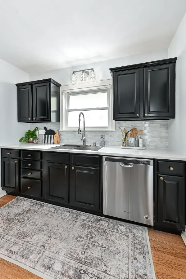 Black kitchen cabinets